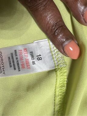 Dorothy Perkins Neon Lime Shift Top